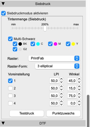 Screenshot Siebdruck